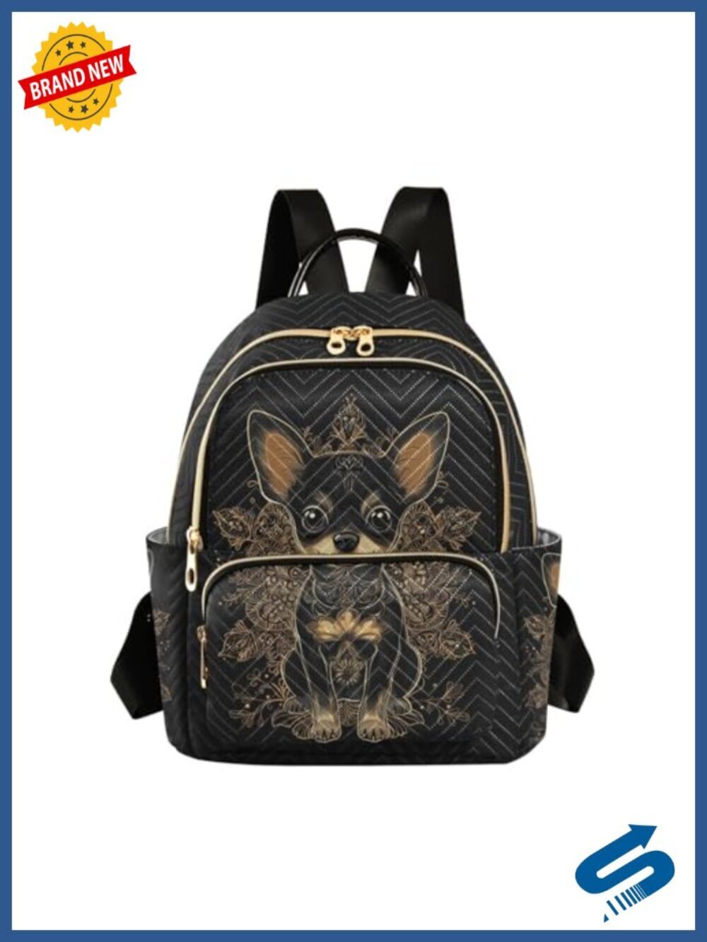 Chihuahua Backpack Purse Women Mini Backpack Lightweight Travel Shoulder Bag